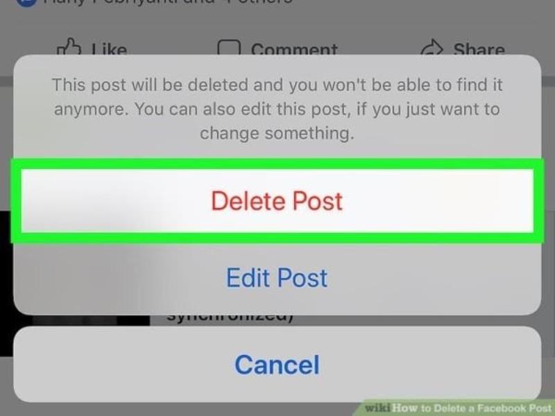 Ấn nút “Delete Post” để thực hiện xóa các bài viết đã đăng